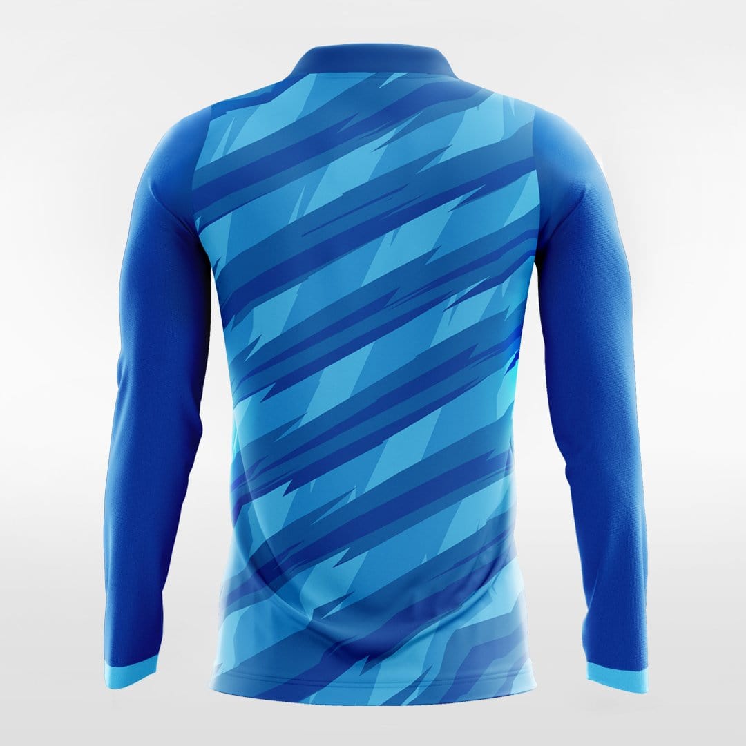 Thorn - Custom Long Sleeve Soccer Jersey Blue for Men