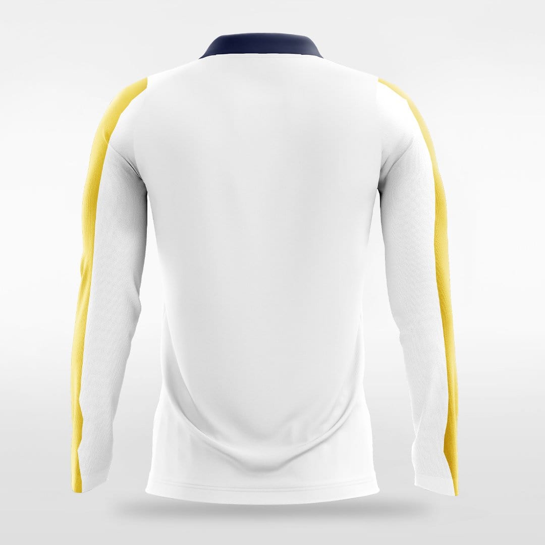 Halo - Custom Long Sleeve Soccer Jersey White for Men