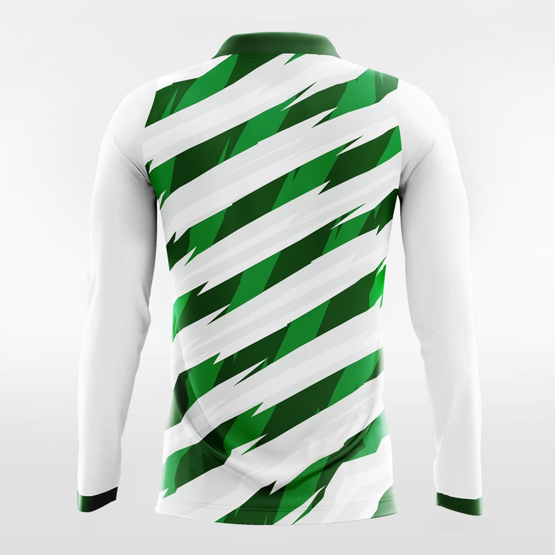 Thorn - Custom Long Sleeve Soccer Jersey Green for Men