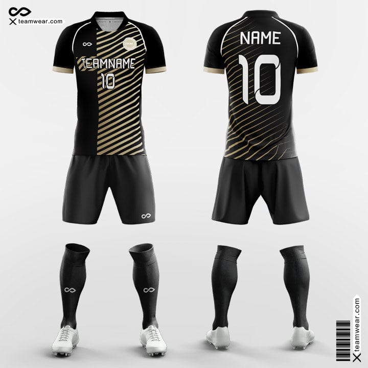 Gold Stripe Soccer Jerseys