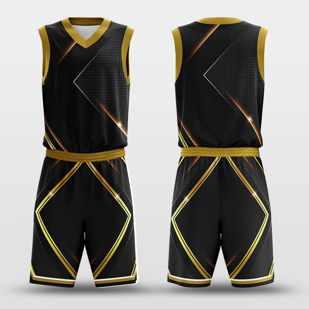 Golden Energy -Custom Basketball Jersey with Shorts Subliamted