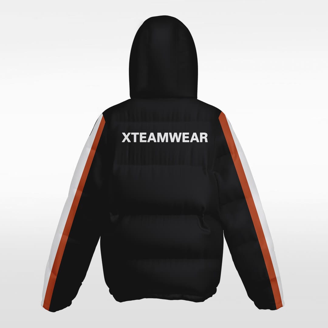 black custom short winter jacket