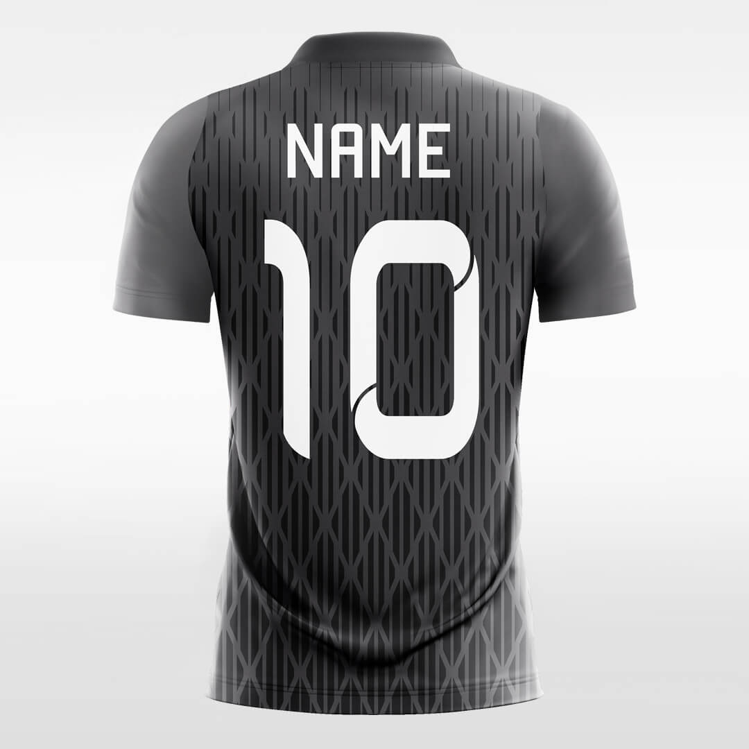 black short sleeve soccer jersey