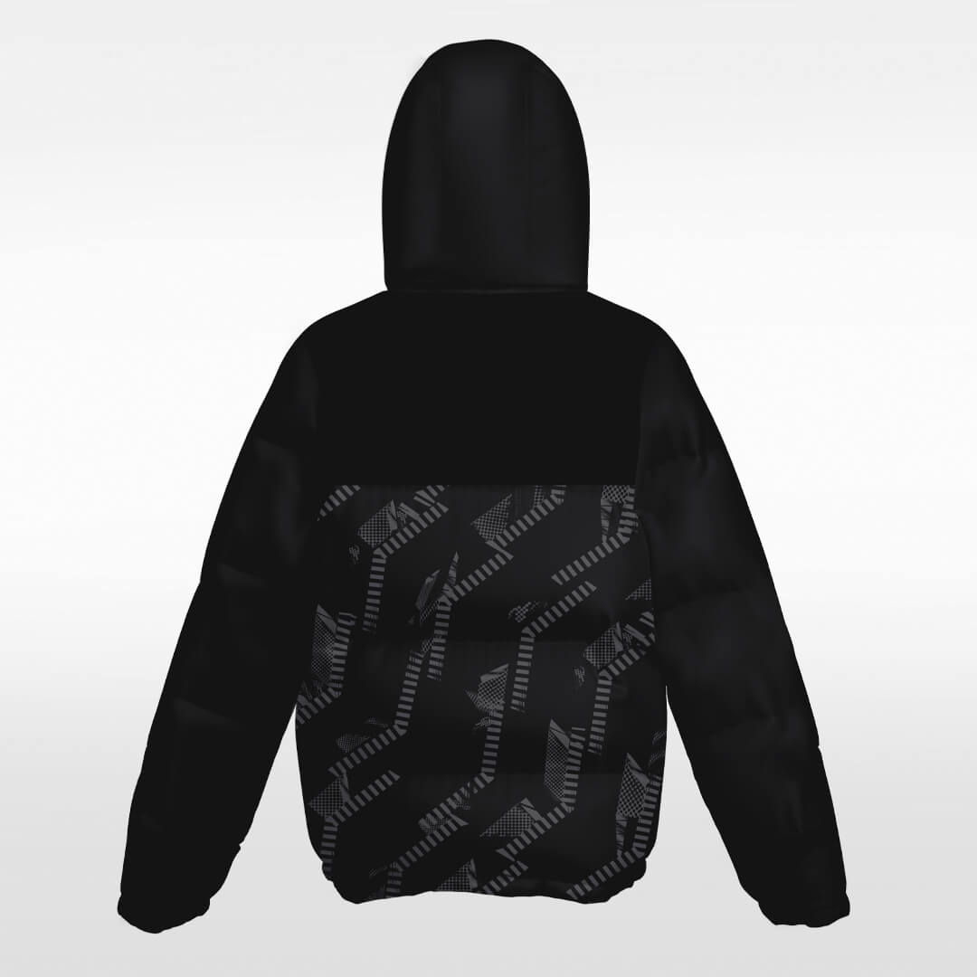 black sublimated winter jacket