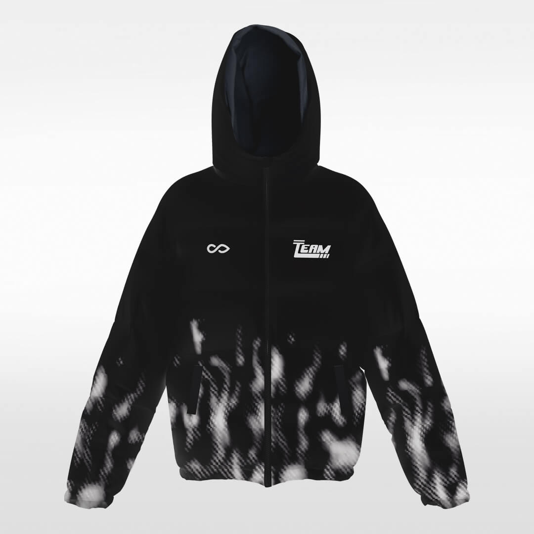 black white winter youth Jacket