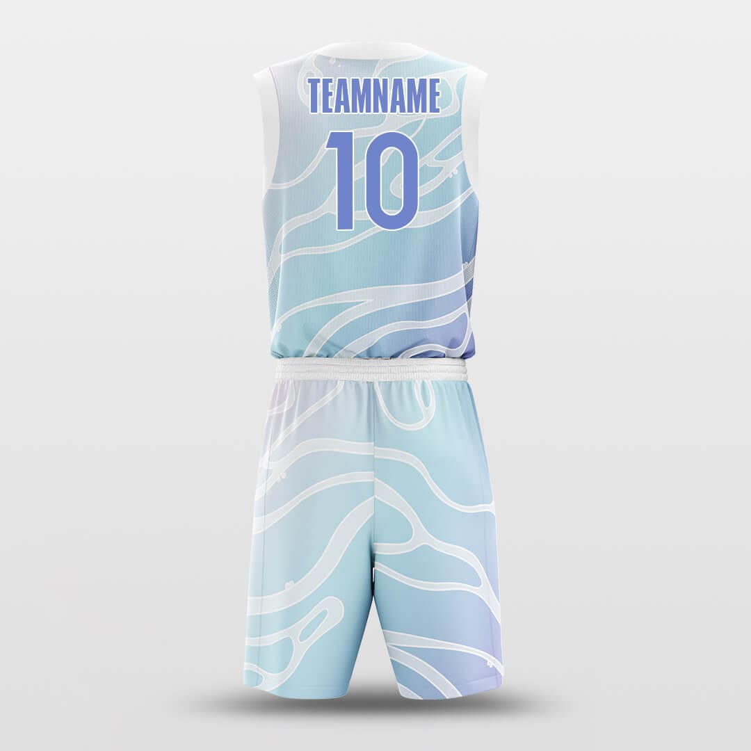 blue custom basketball jersey