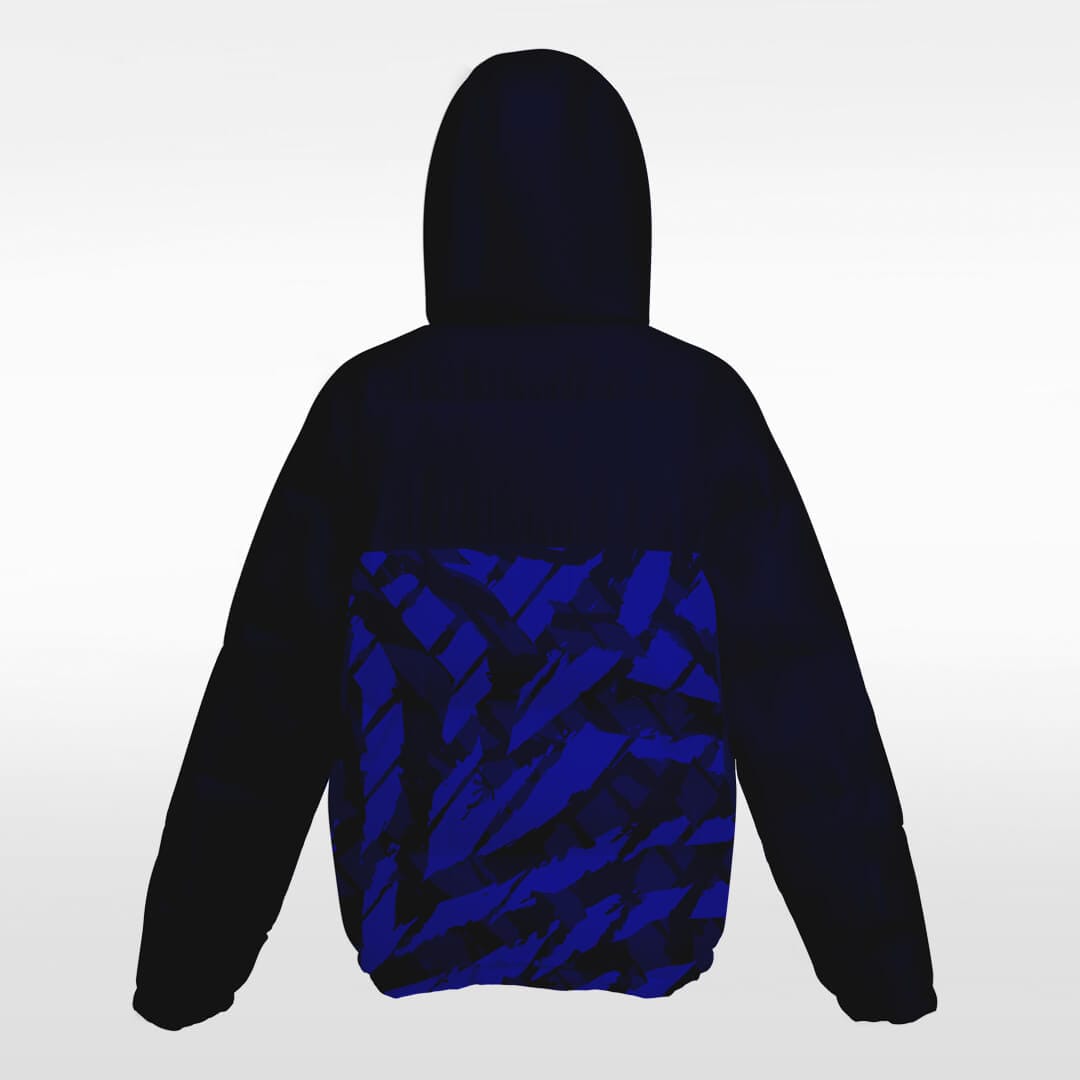 blue custom short winter jacket