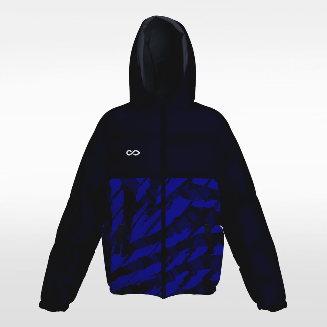 blue custom winter jacket