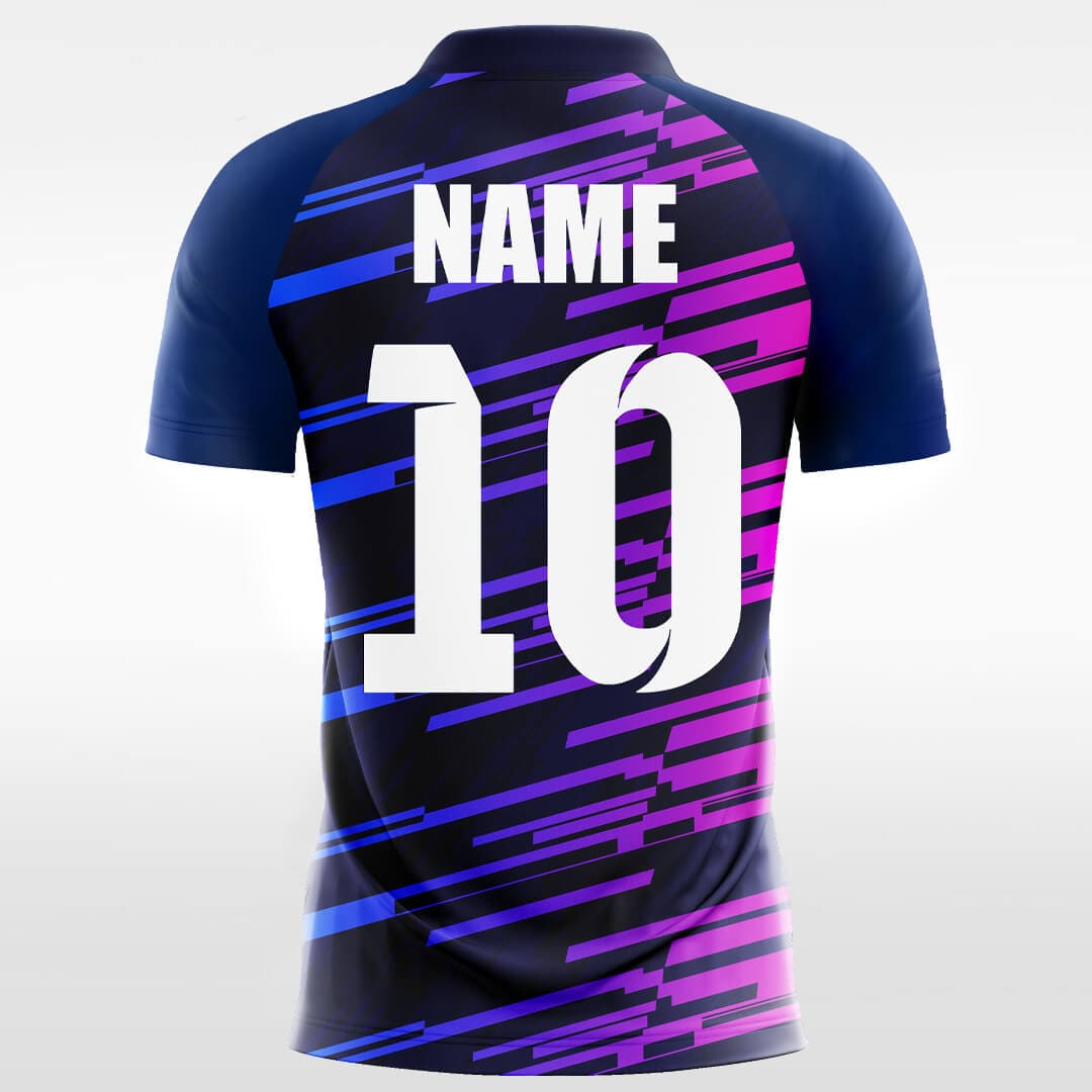 blue short sleeve jersey