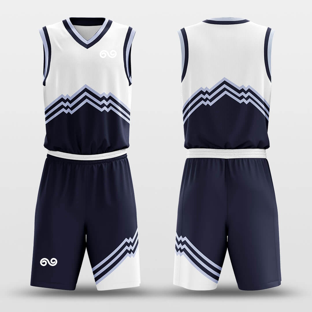 Blue Mountain -Custom Basketball Jersey with Shorts Subliamted