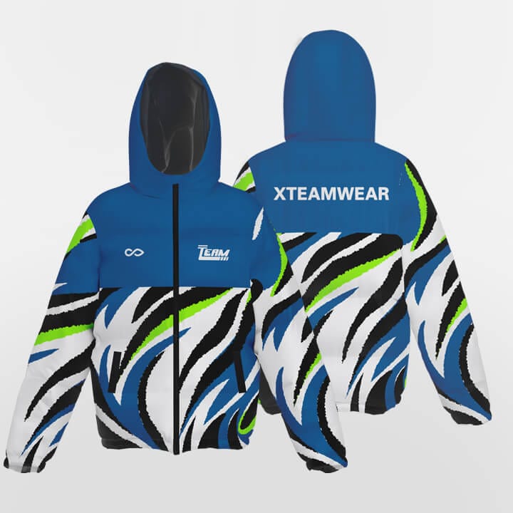 blue winter jacket