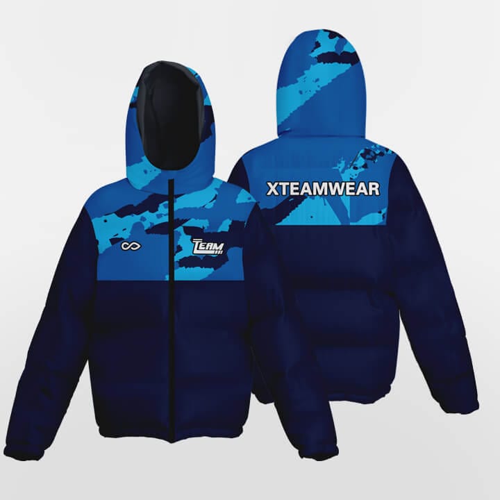 blue winter short jackets