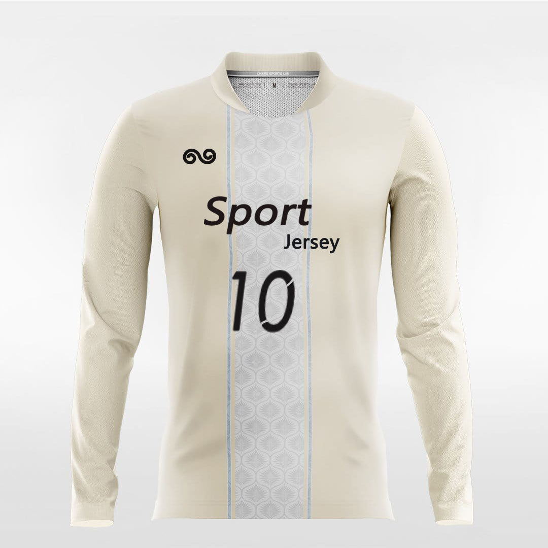 custom long sleeve jersey cream