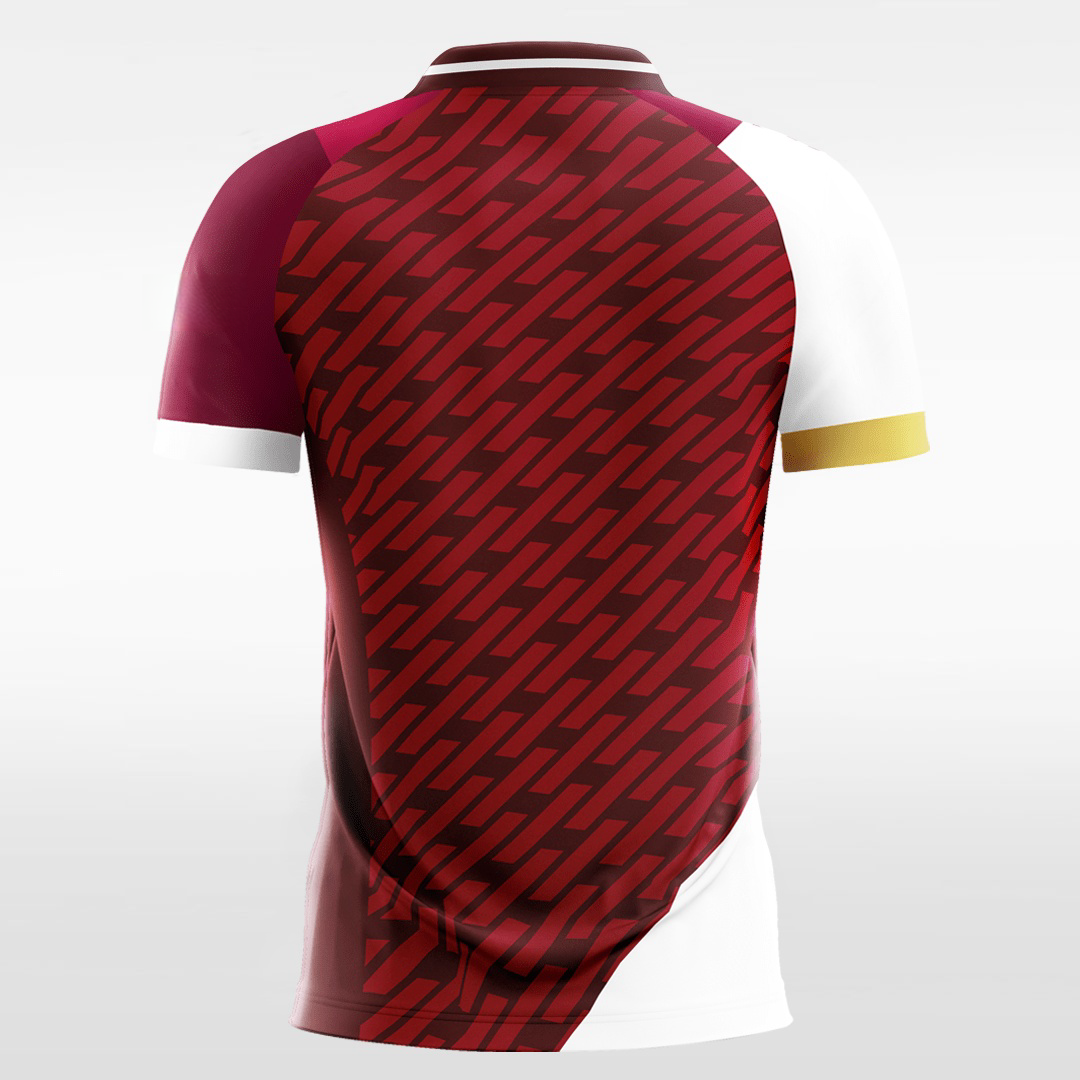 Hot blood - Custom Soccer Jersey for Men White and Red Sublimated