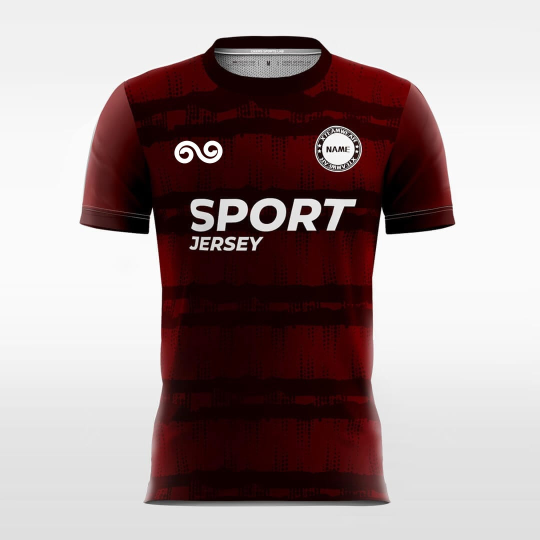 Black and red soccer jersey