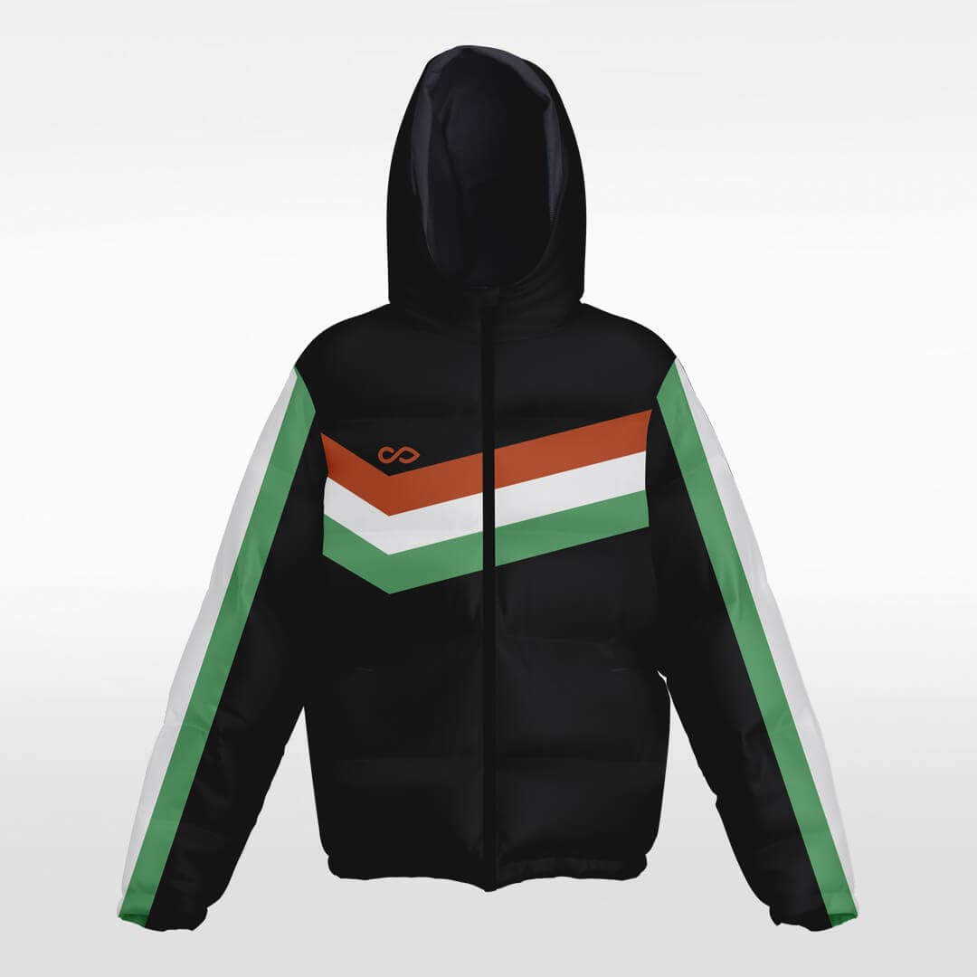 green custom short jacket