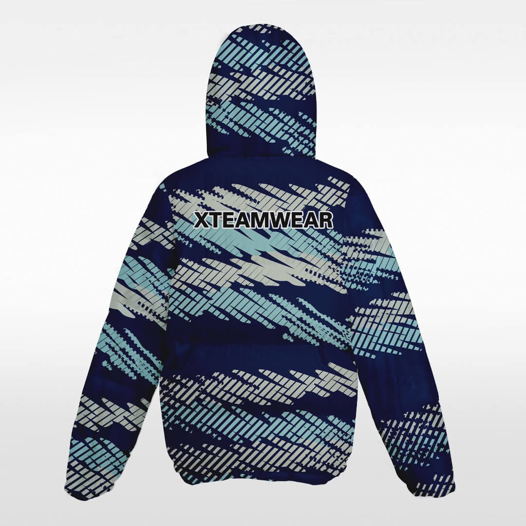 green custom short winter jacket