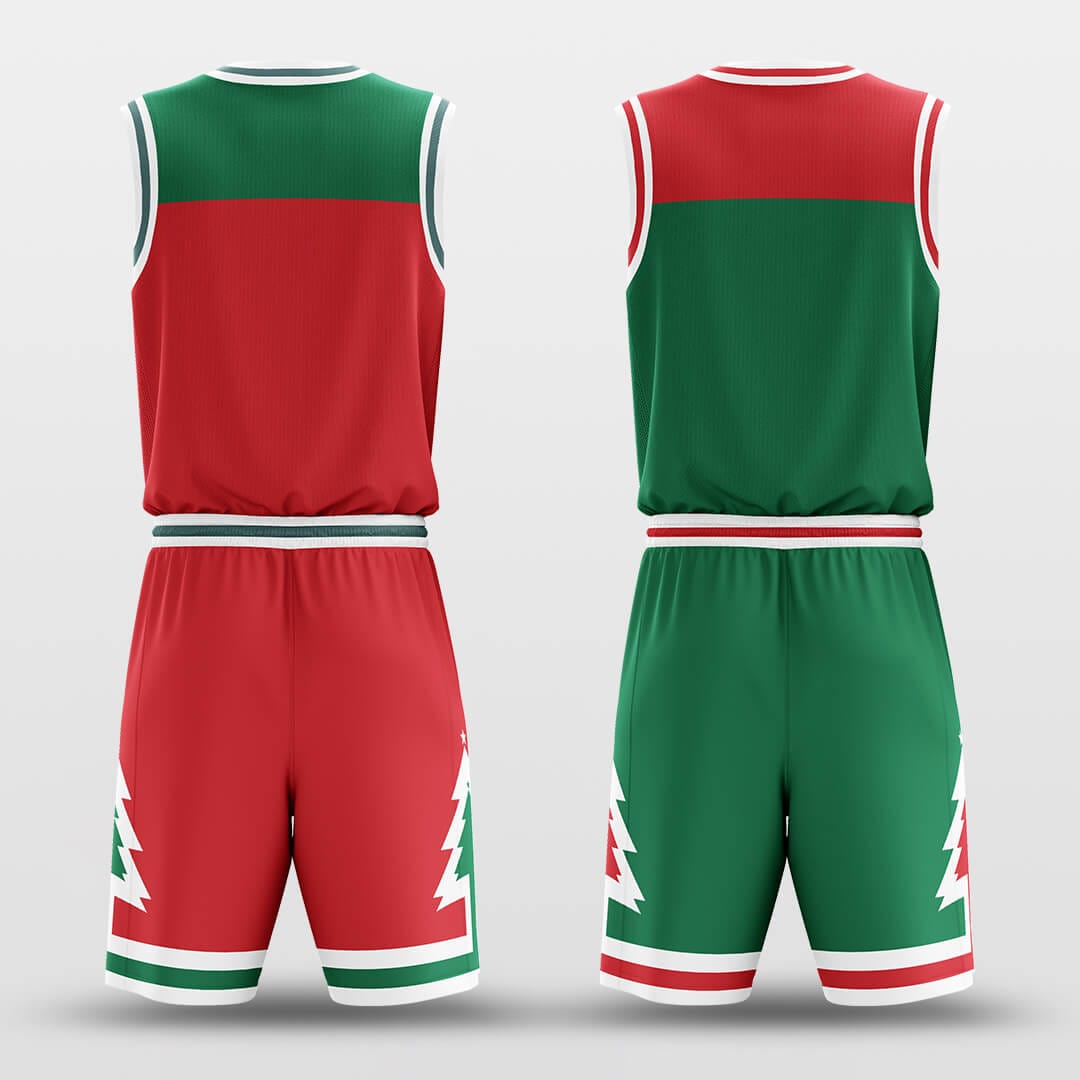 green red custom basketball jersey