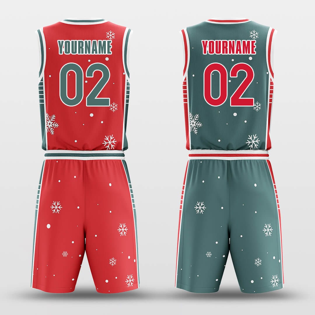 green red custom basketball jersey