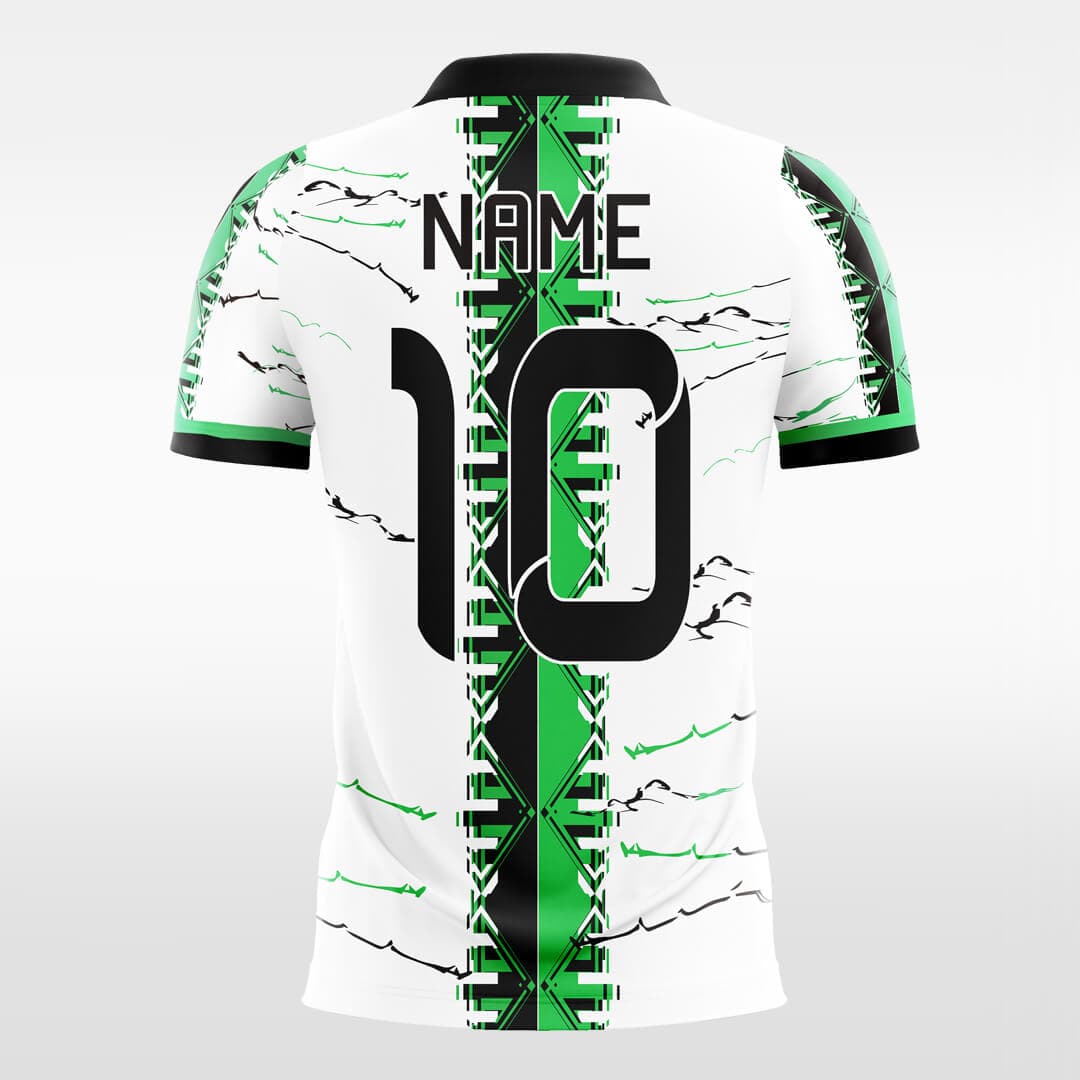 green short sleeve soccer jersey