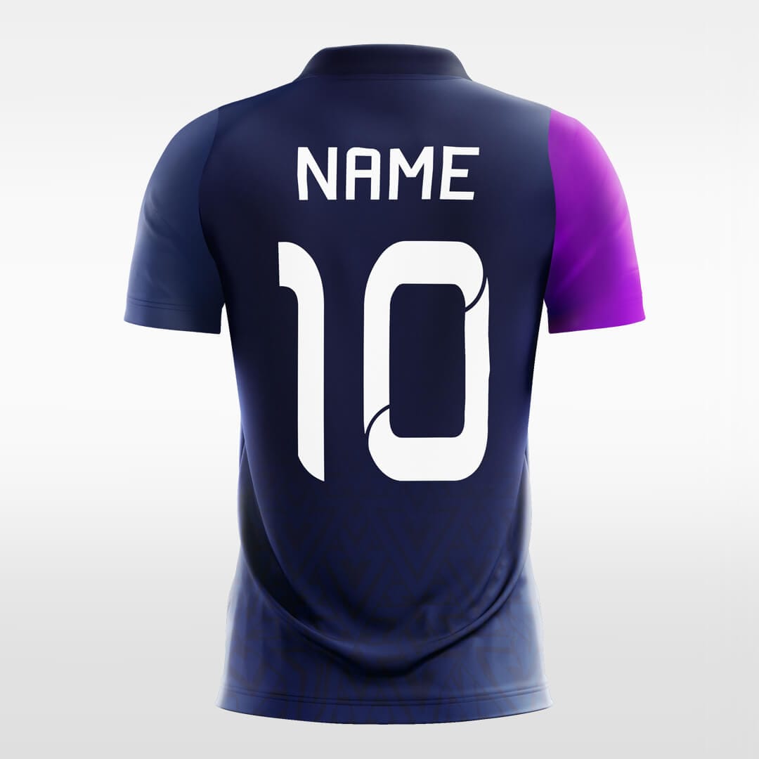 purple custom short soccer jersey