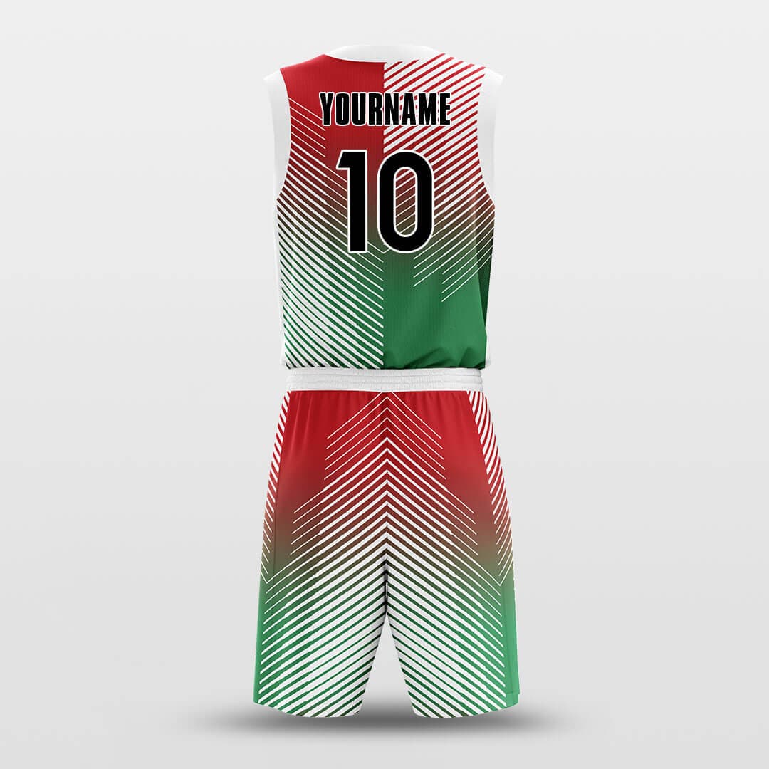 red custom basketball jersey