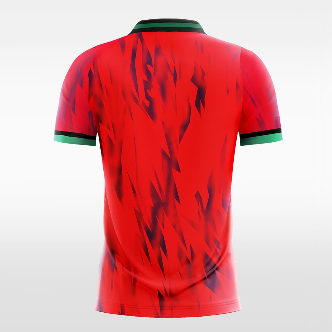 red custom short sleeve jersey