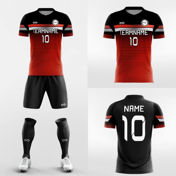 Black Gradient - Custom School Soccer Team Jerseys Sublimated