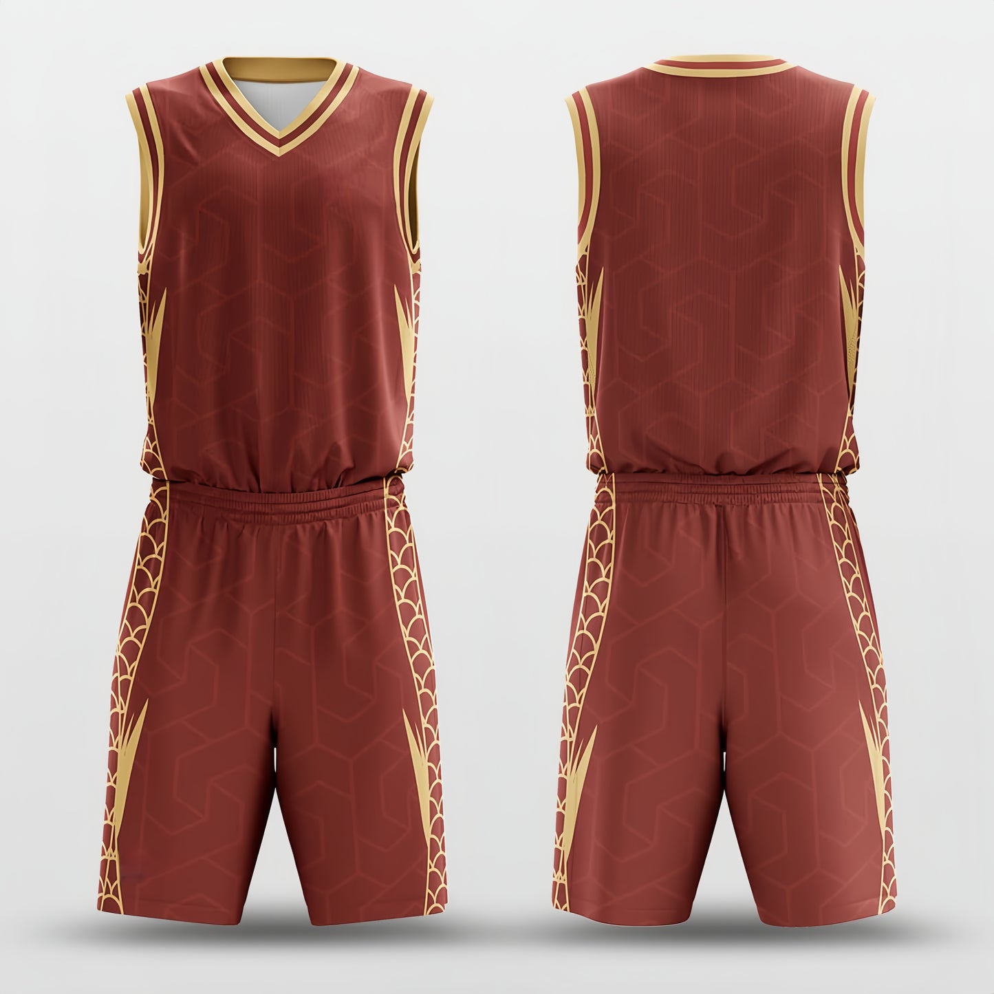 Dragon -Custom Basketball Jersey with Shorts Subliamted