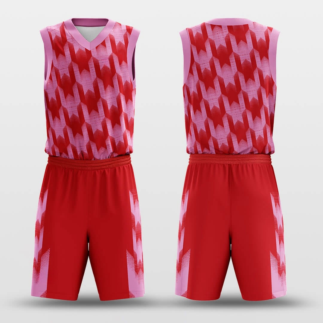 Inverted Reflection -Custom Basketball Jersey with Shorts Subliamted