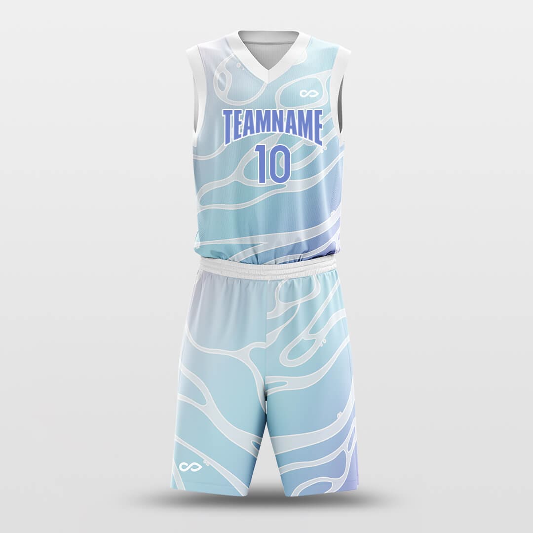 water wave custom basketball jersey