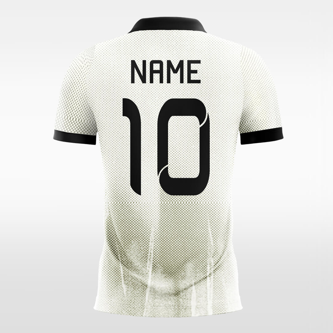white custom short soccer jersey