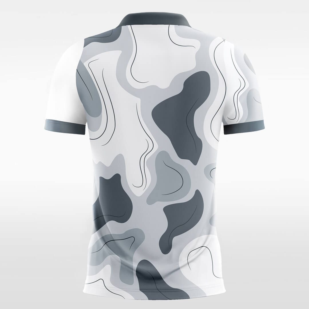 white grey short sleeve jersey