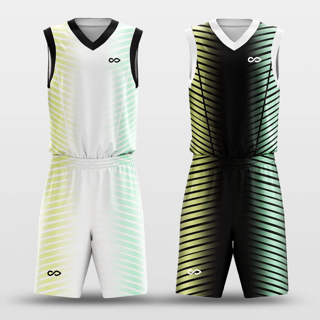 yellow custom basketball jersey set