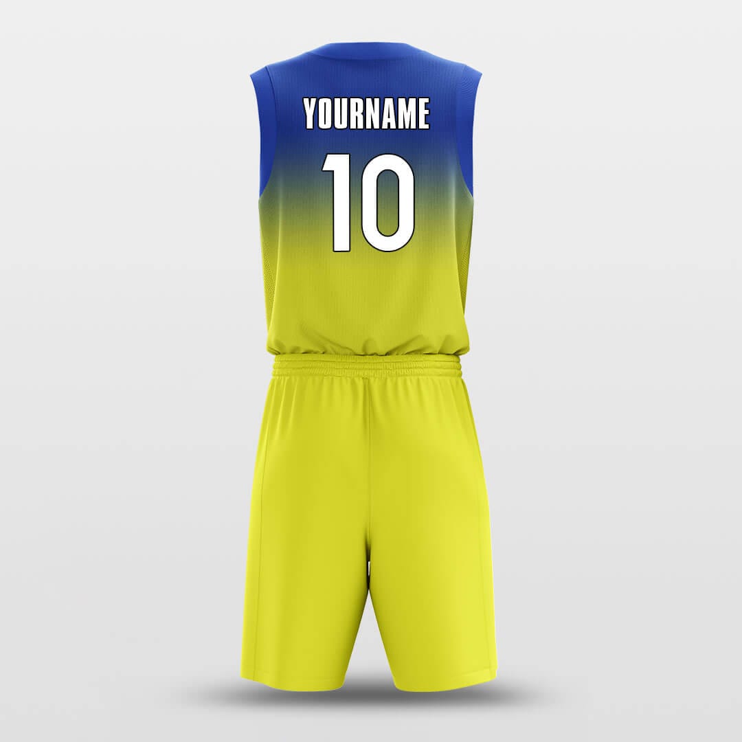 yellow custom basketball jersey