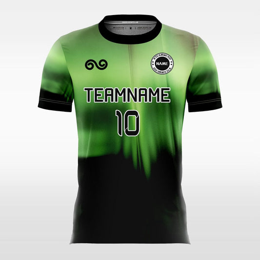 Aurora - Custom Soccer Jersey for Men Green and Black Sublimated