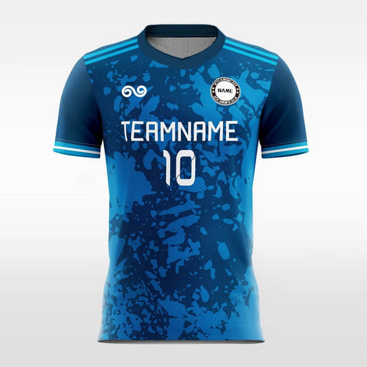 Bubble - Custom Soccer Jersey for Men Blue Sublimated