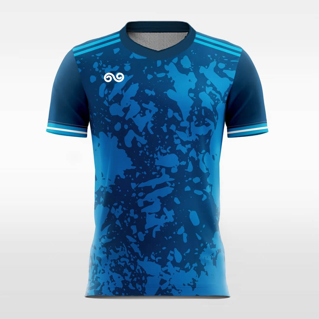 Bubble - Custom Soccer Jersey for Men Blue Sublimated