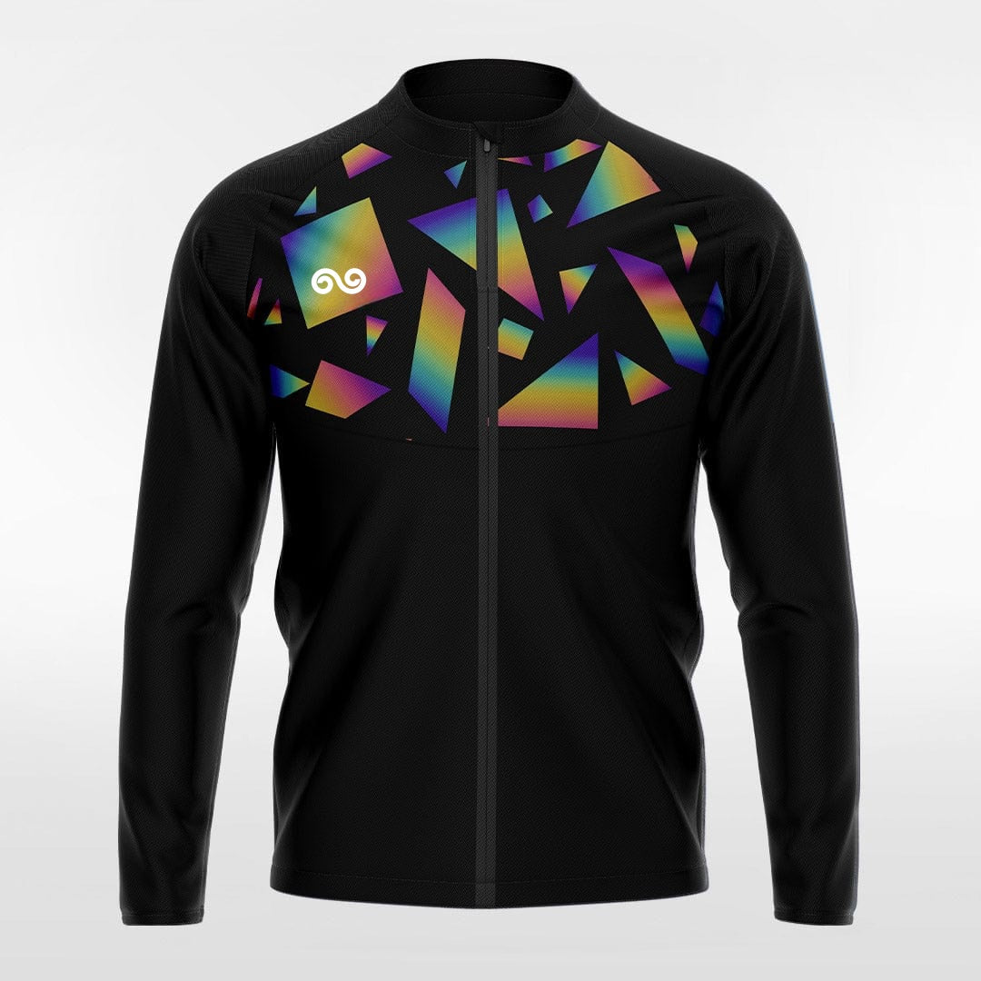 Map - Custom Full Zip Sport Jacket Rainbow Sublimated