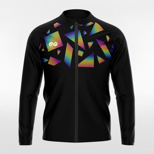 Map - Custom Full Zip Sport Jacket Rainbow Sublimated