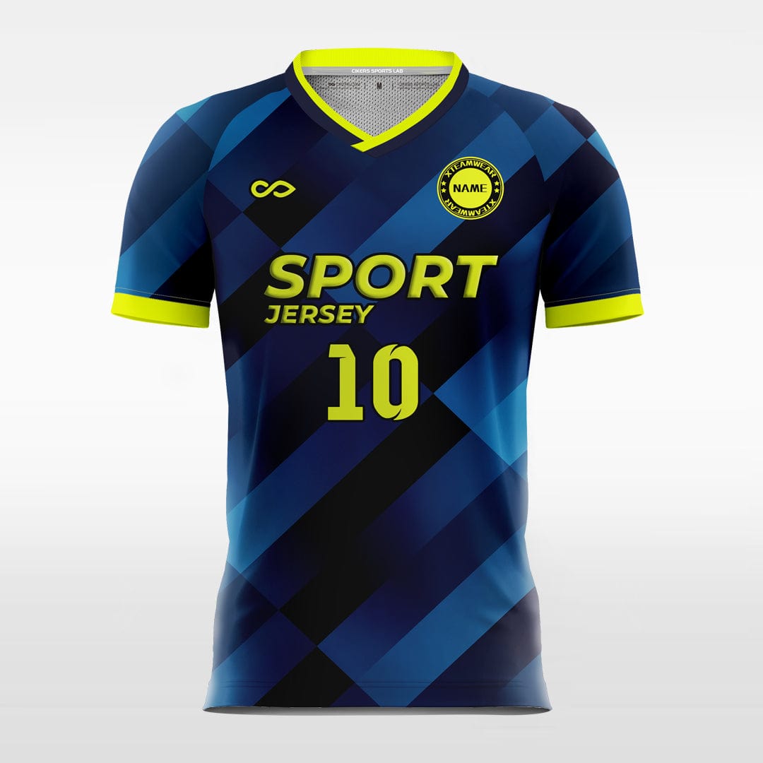 Diagonal soccer jersey