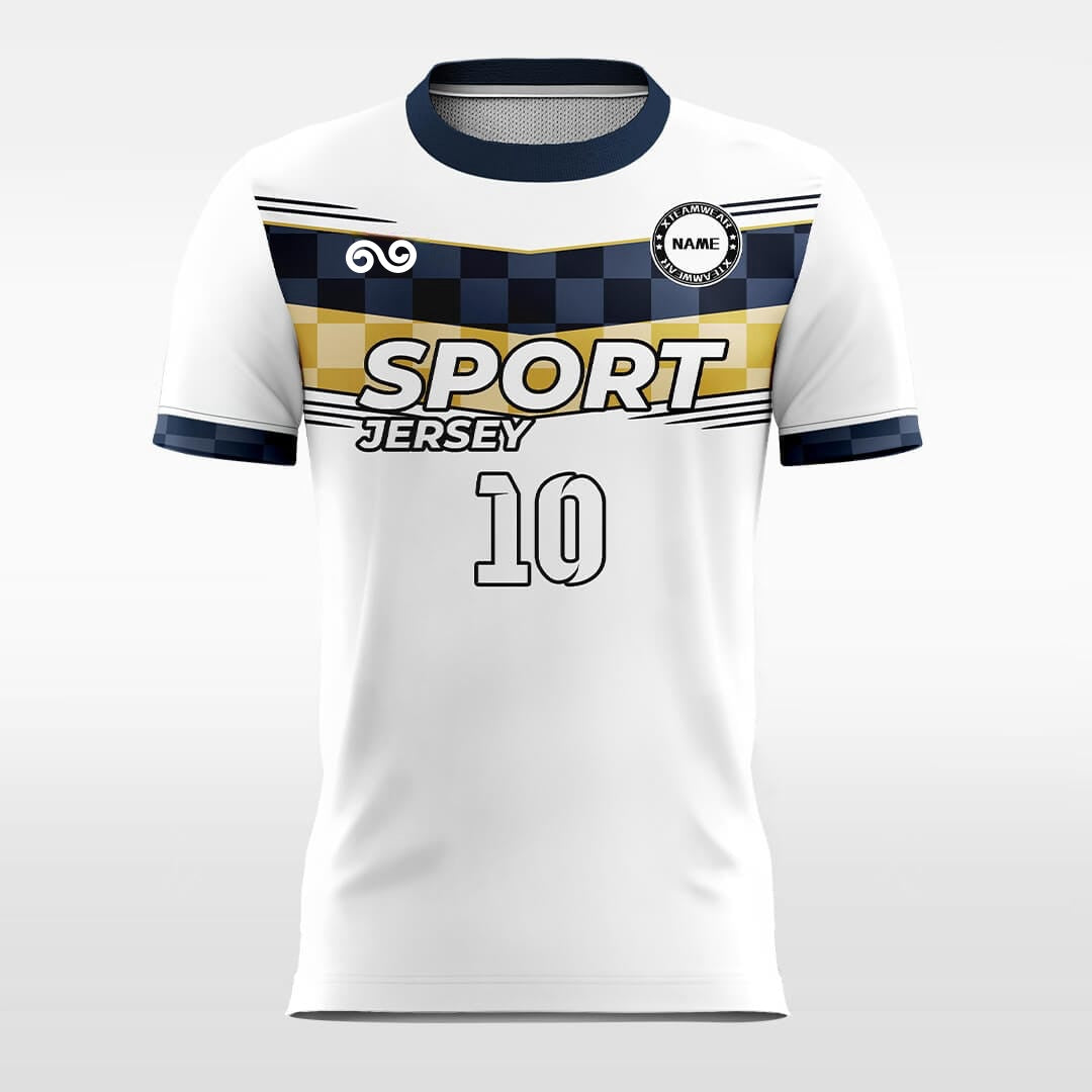 Helmet - Custom Soccer Jersey for Men White Sublimated
