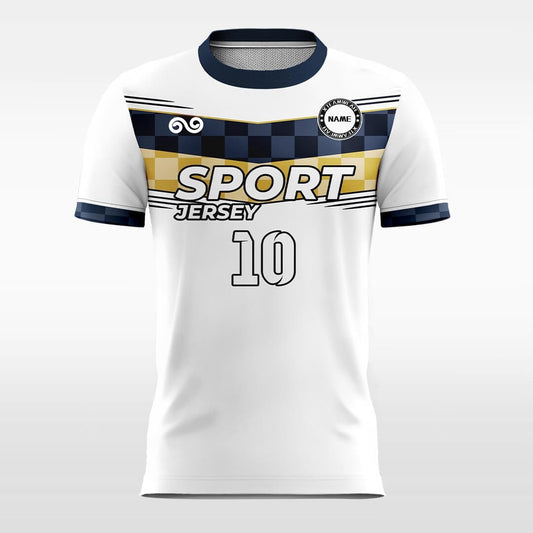 Helmet - Custom Soccer Jersey for Men White Sublimated