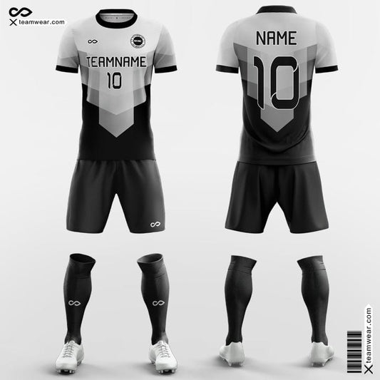 Team Custom Soccer Jerseys Grey and Black