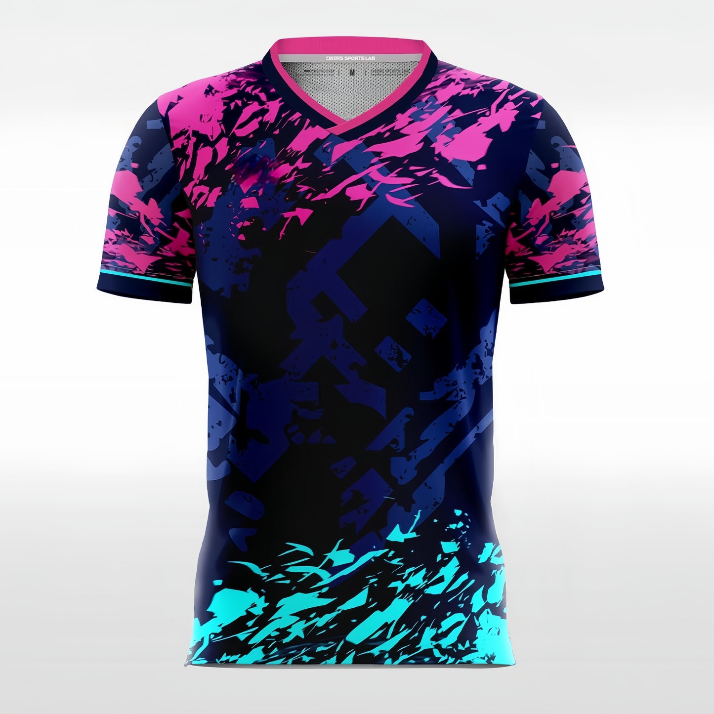 Crystal - Custom Fluorescent Soccer Jersey for Men Black Sublimated