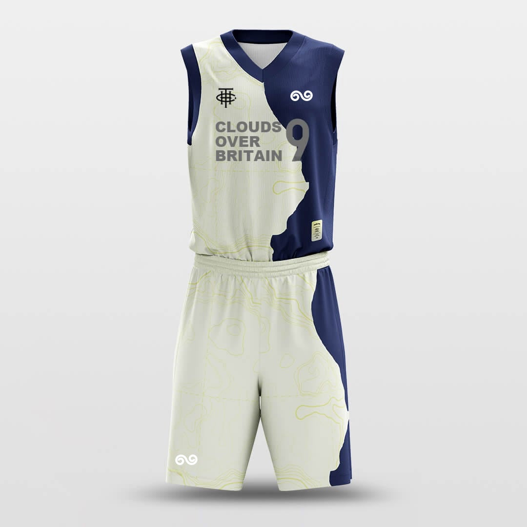 Map -Custom Basketball Jersey with Shorts Subliamted