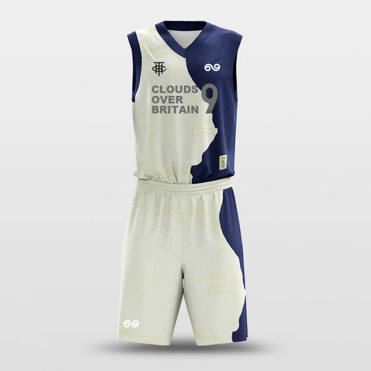 Map -Custom Basketball Jersey with Shorts Subliamted