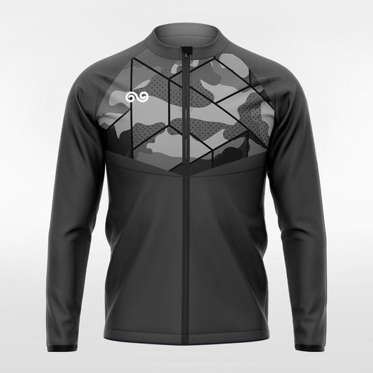 Map - Custom Full Zip Sport Jacket Grey Sublimated