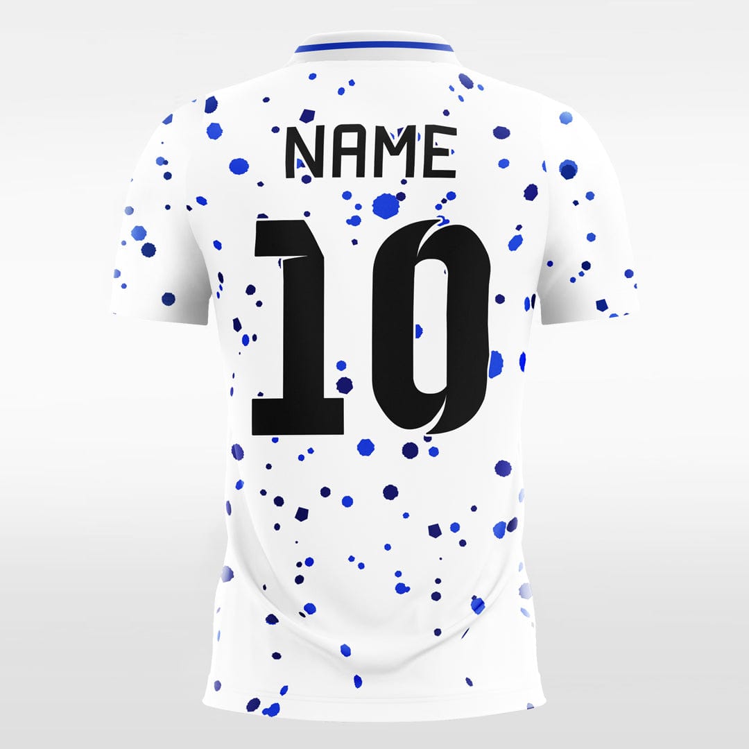 Blue Polka Dot Soccer Jersey