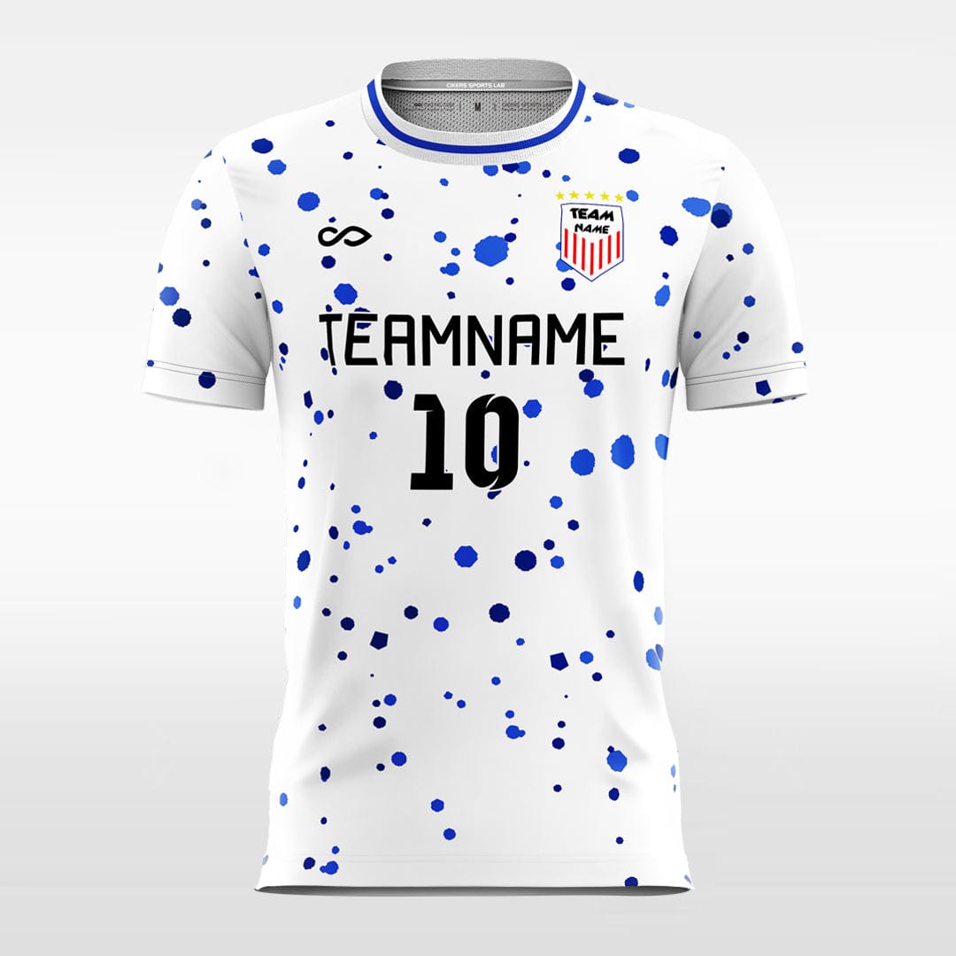 White Polka Dot Soccer Jersey